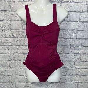 prénatal easy chic Maternity one piece swimsuit | maroon | large